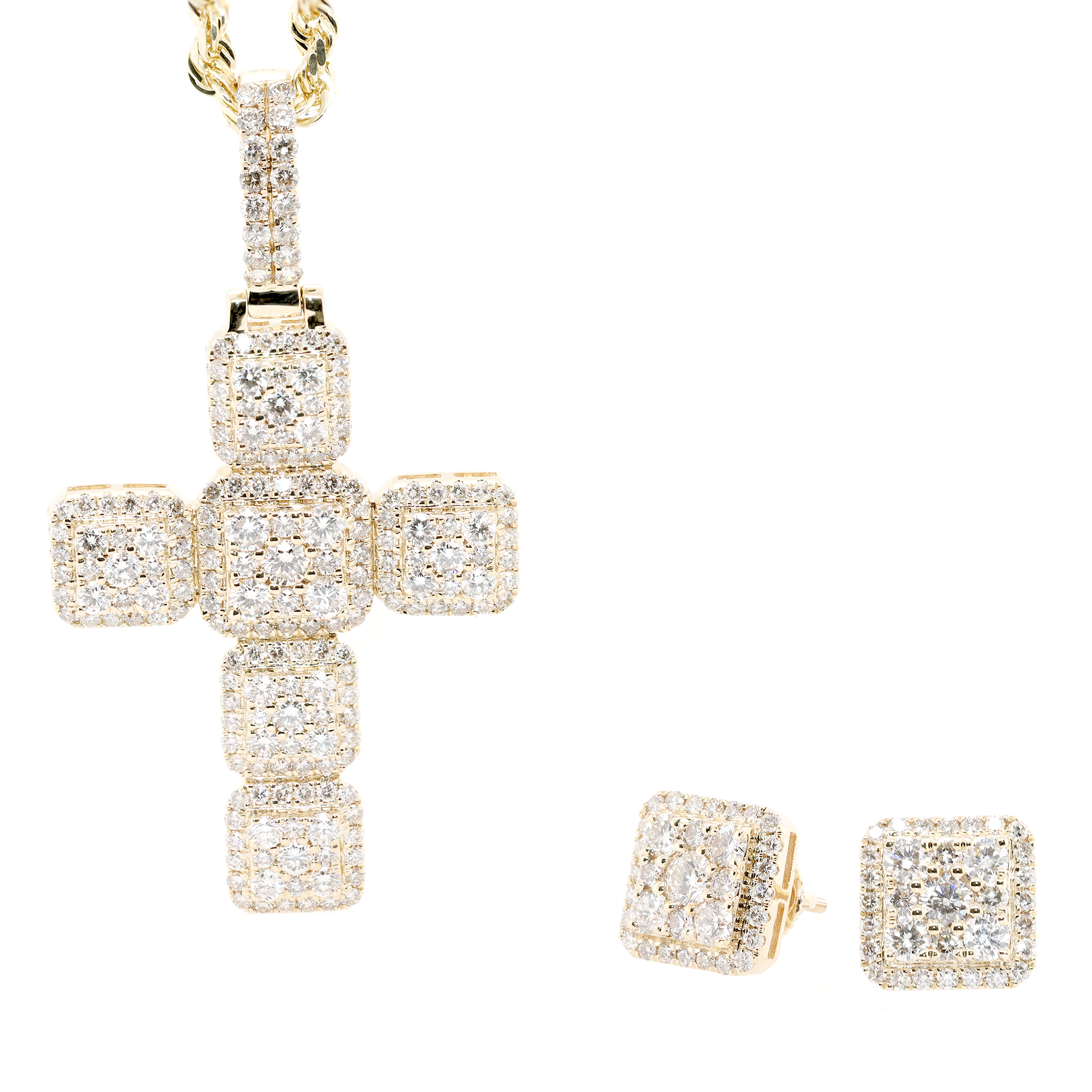 Diamond Block Set with Chain