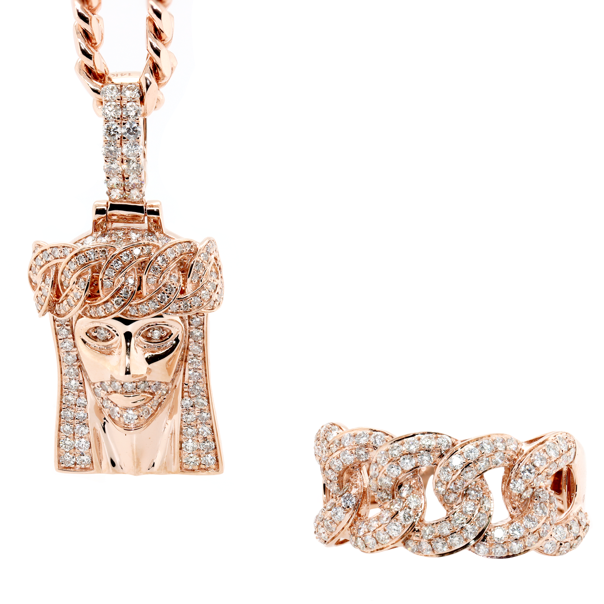 2pc Diamond Cuban Set