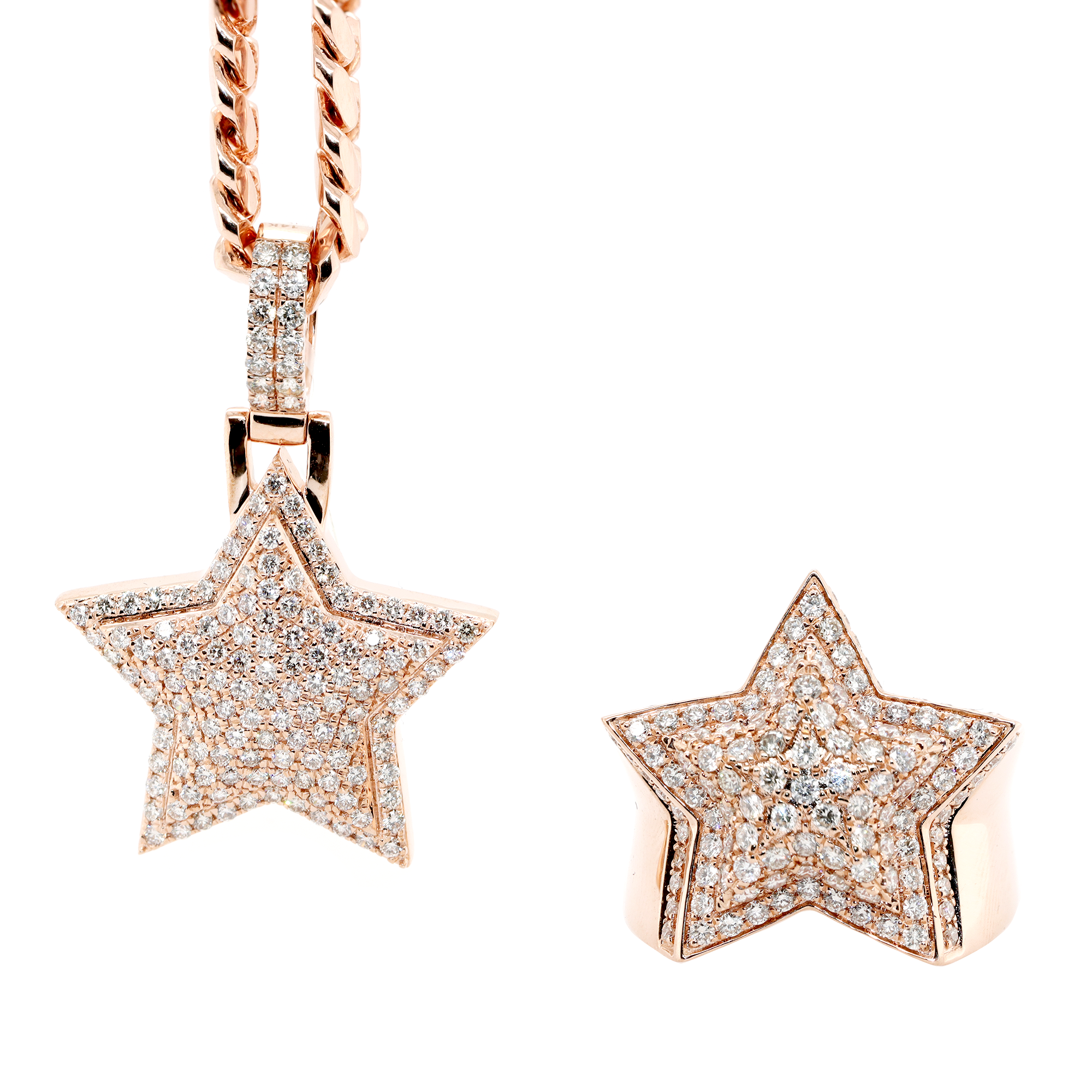 2pc Diamond Star Set with Chain