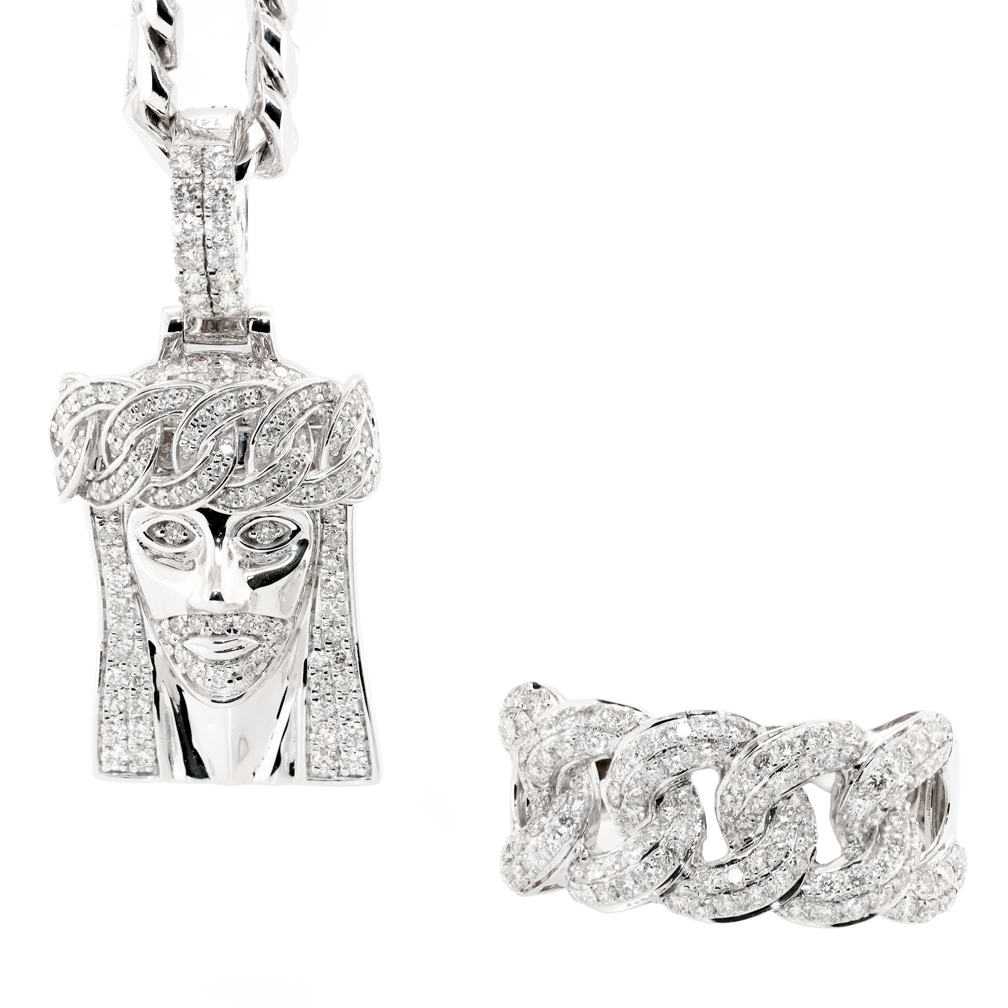 2pc Diamond Cuban Set