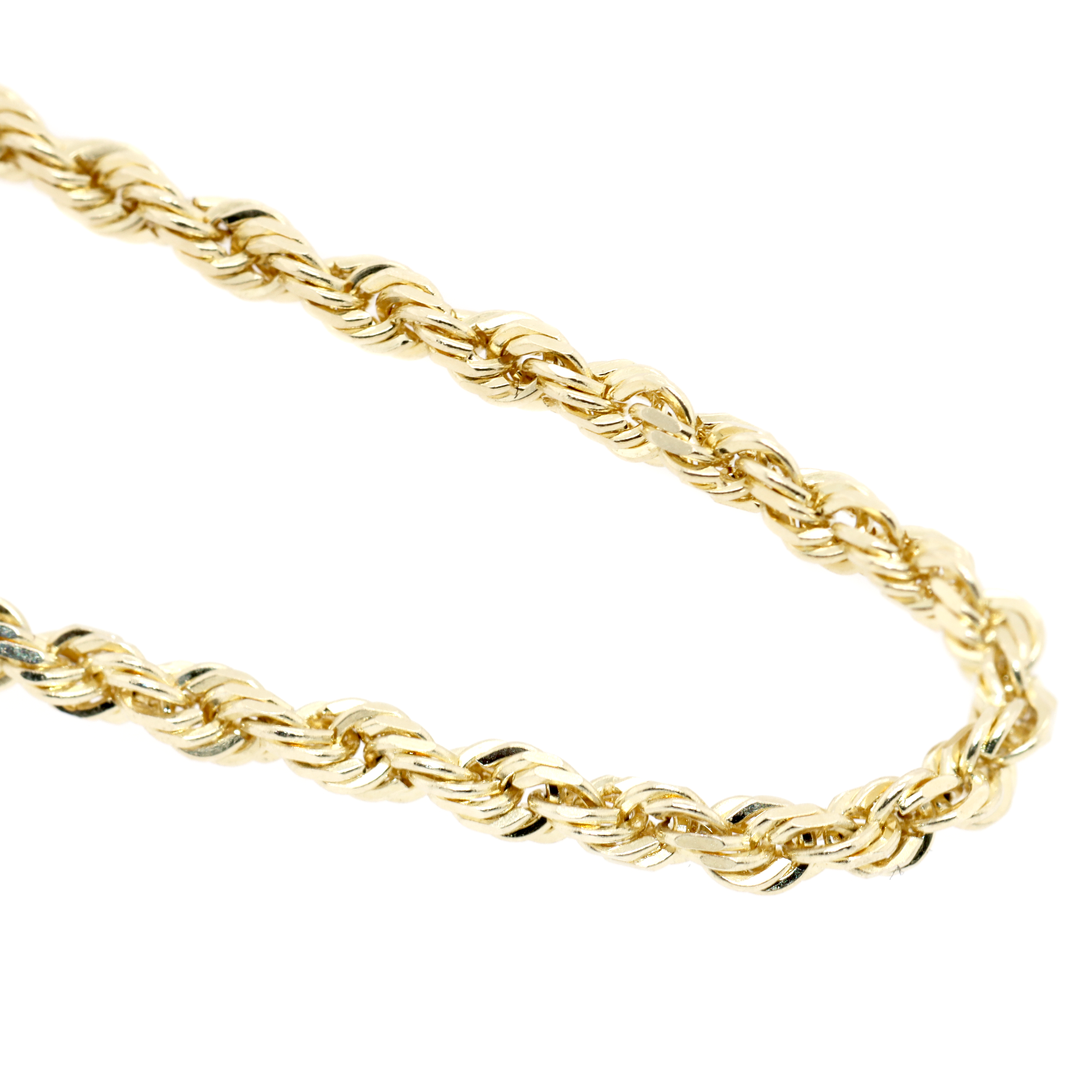 4mm 14k Gold Rope Chain