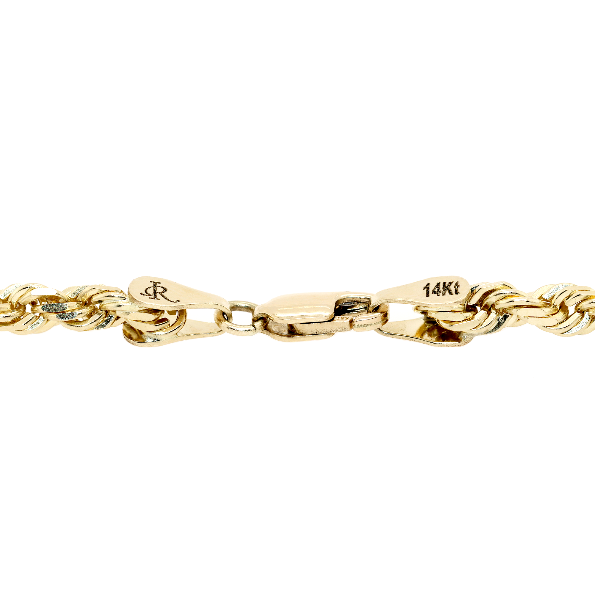 4mm 14k Gold Rope Chain