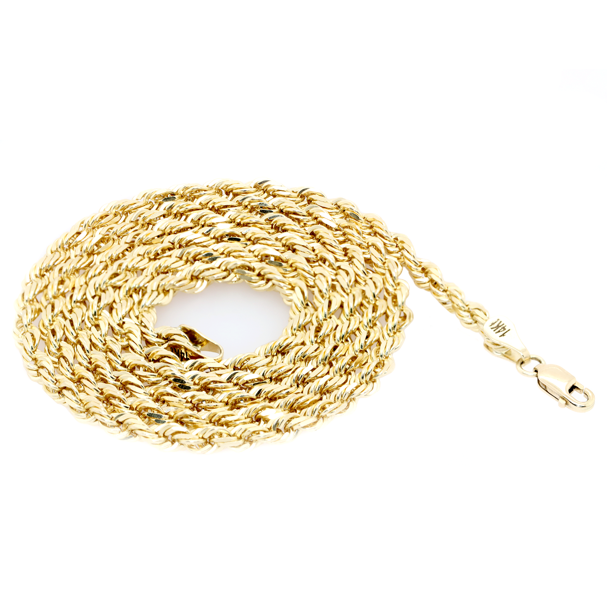 4mm 14k Gold Rope Chain