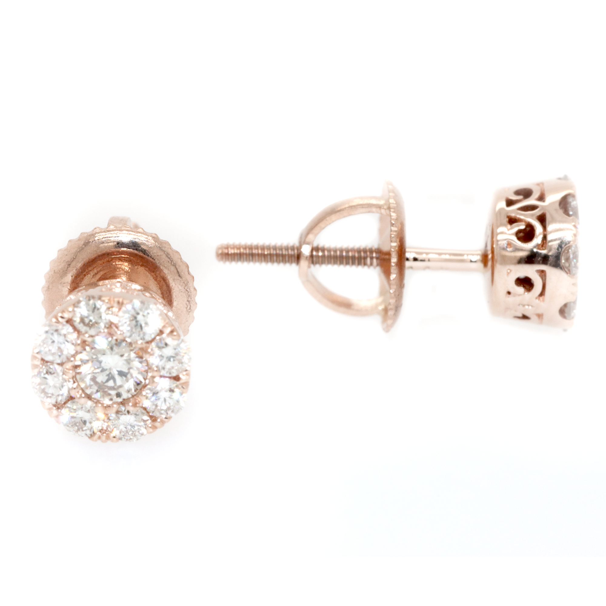 Small Diamond Cluster Earrings