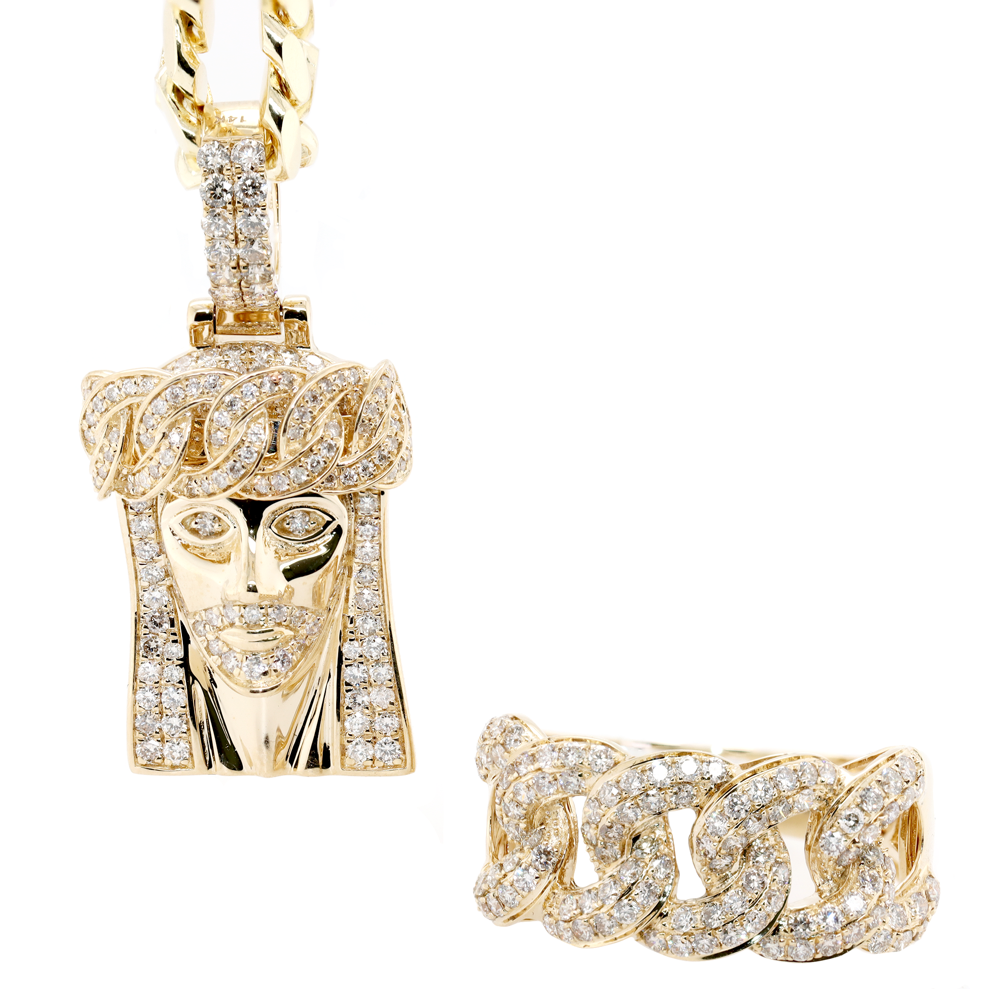 2pc Diamond Cuban Set