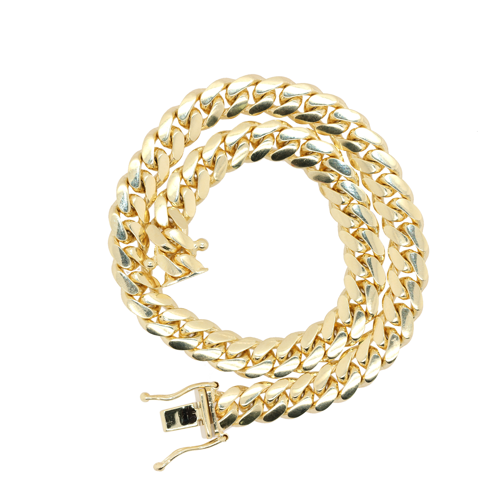 6mm 14k yellow Gold Miami Cuban Bracelet