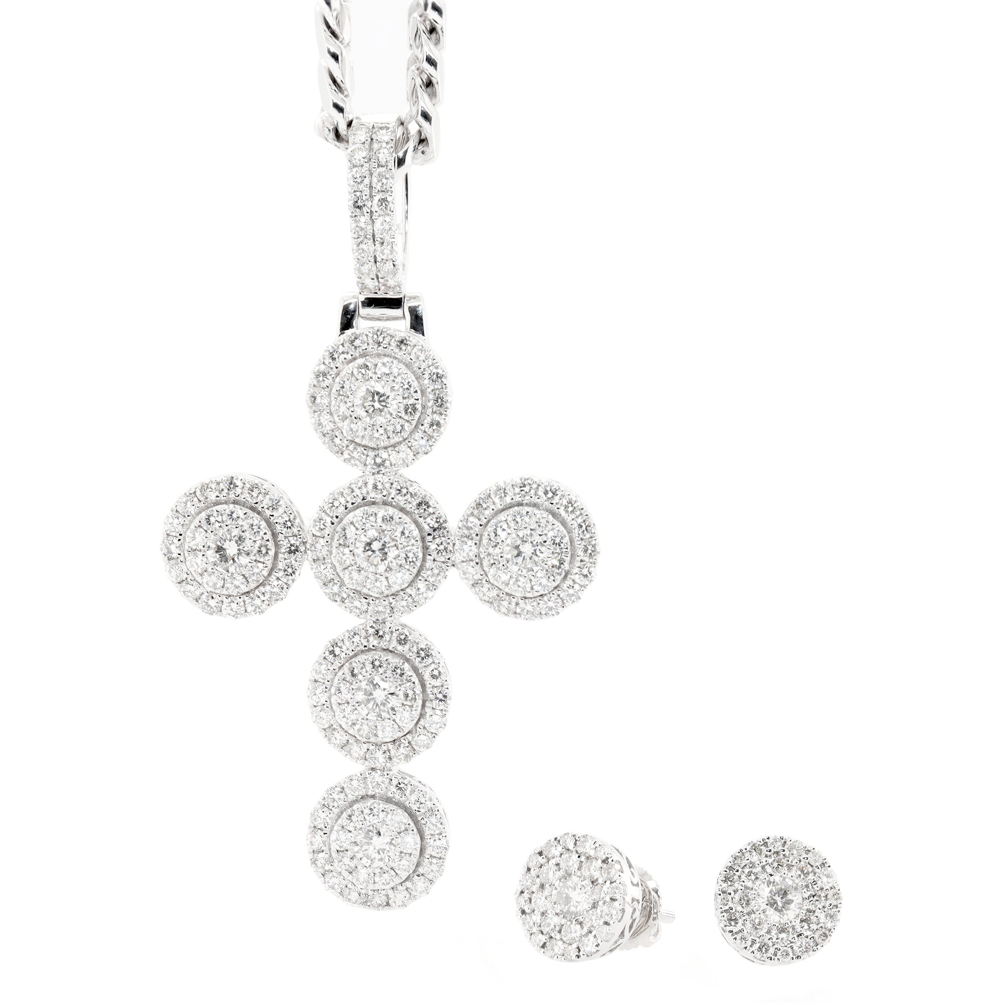 Circle Diamond Set with Chain