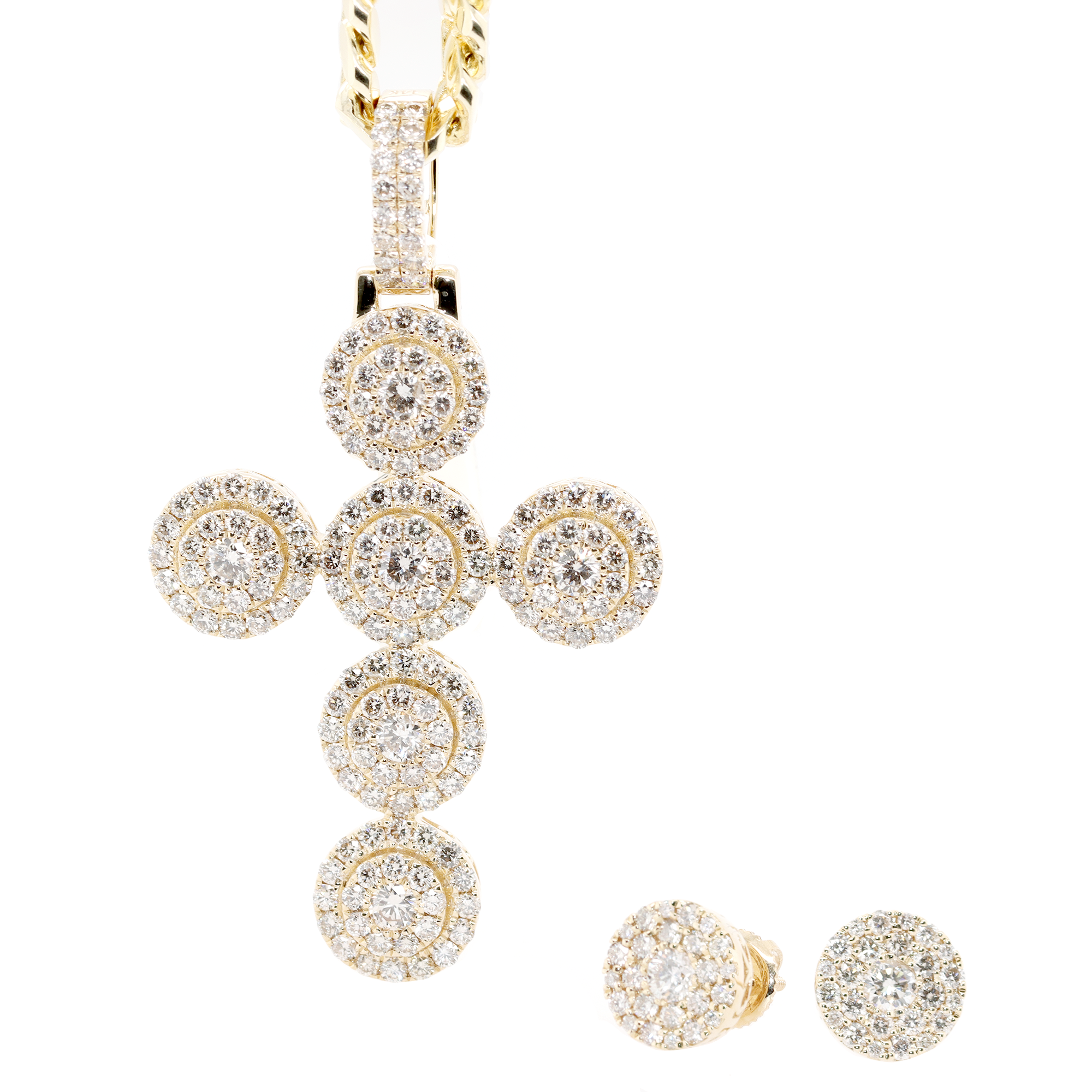 Circle Diamond Set with Chain