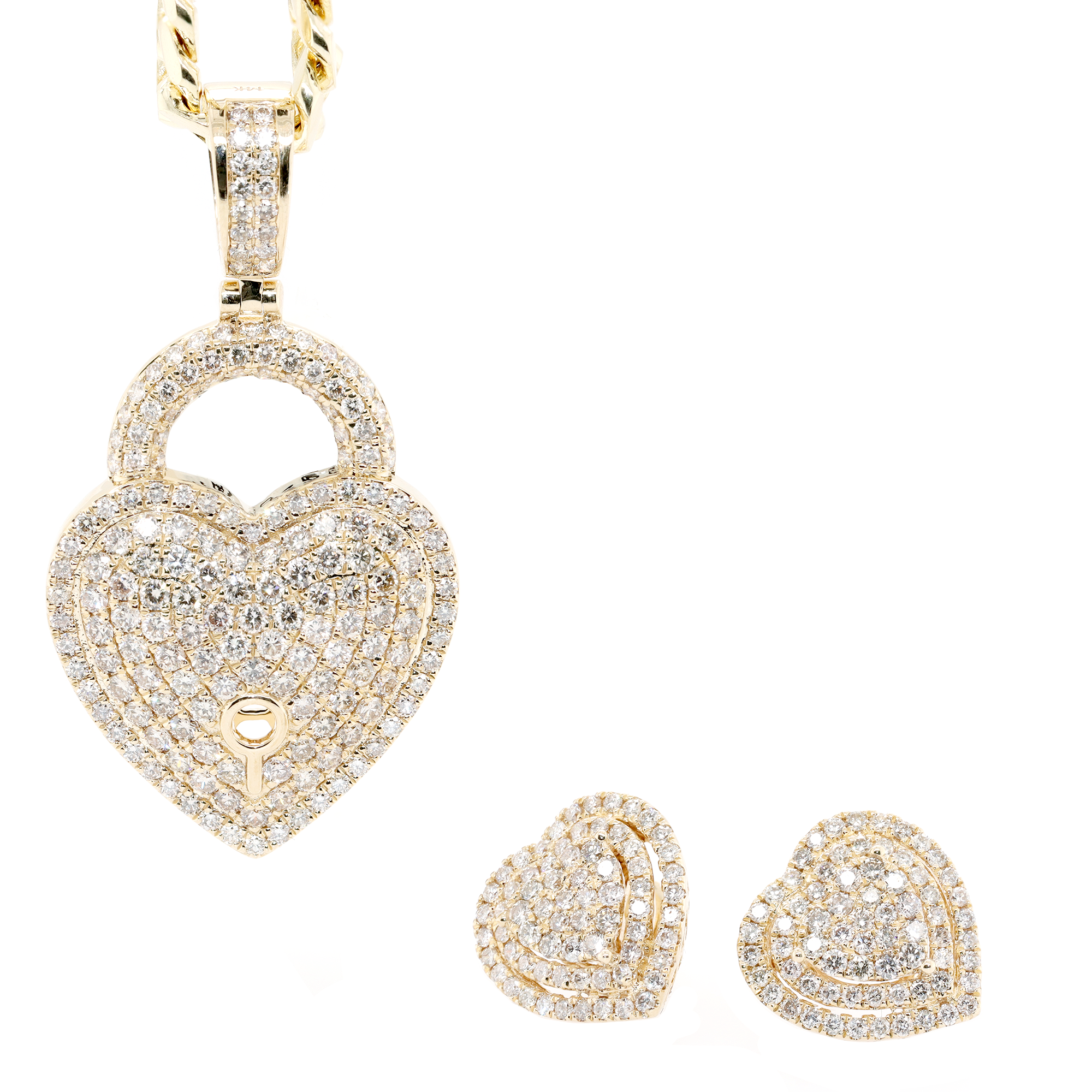 2pc Diamond Hearts Set