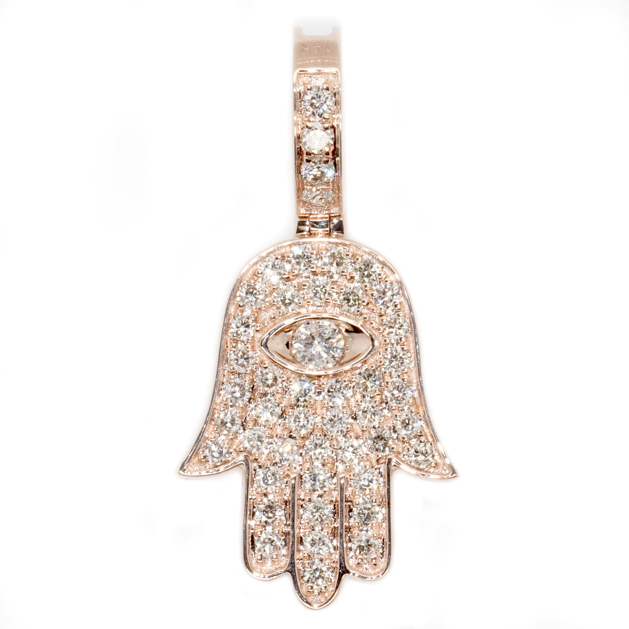 Evil Eye Hamsa Diamond Pendant