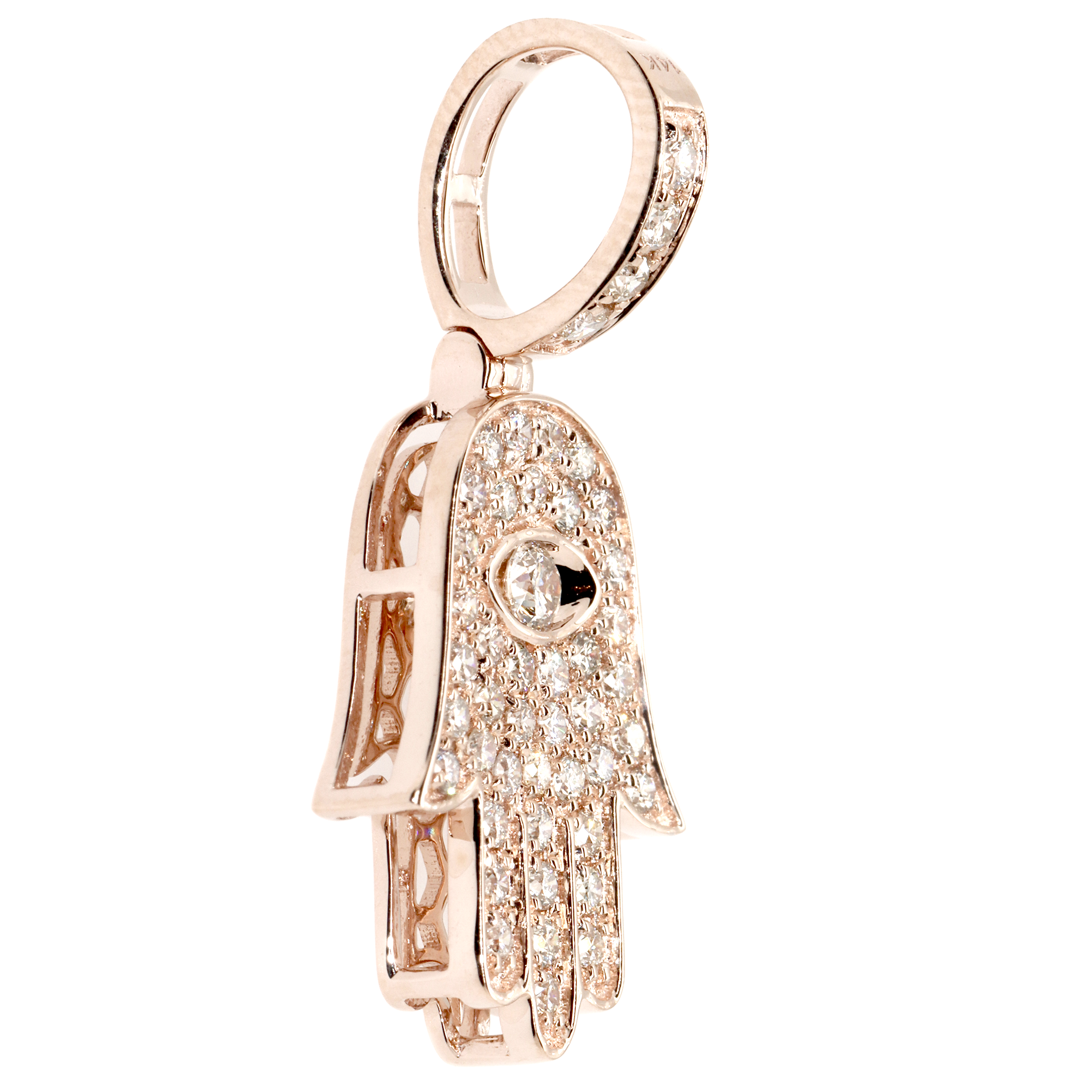 Evil Eye Hamsa Diamond Pendant