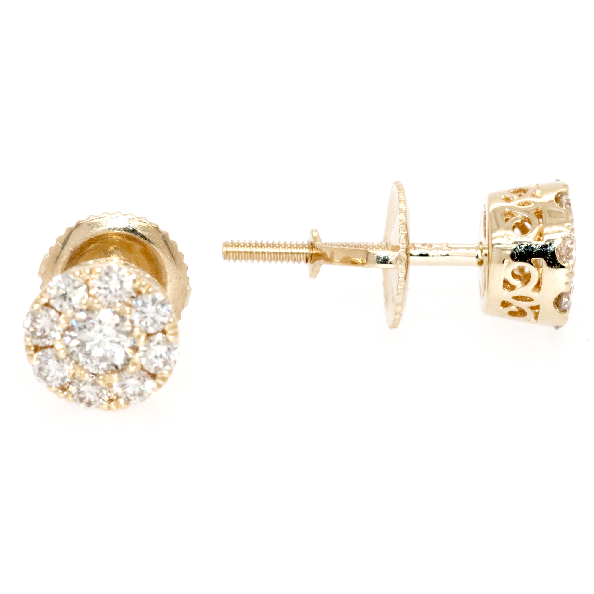 Small Diamond Cluster Earrings