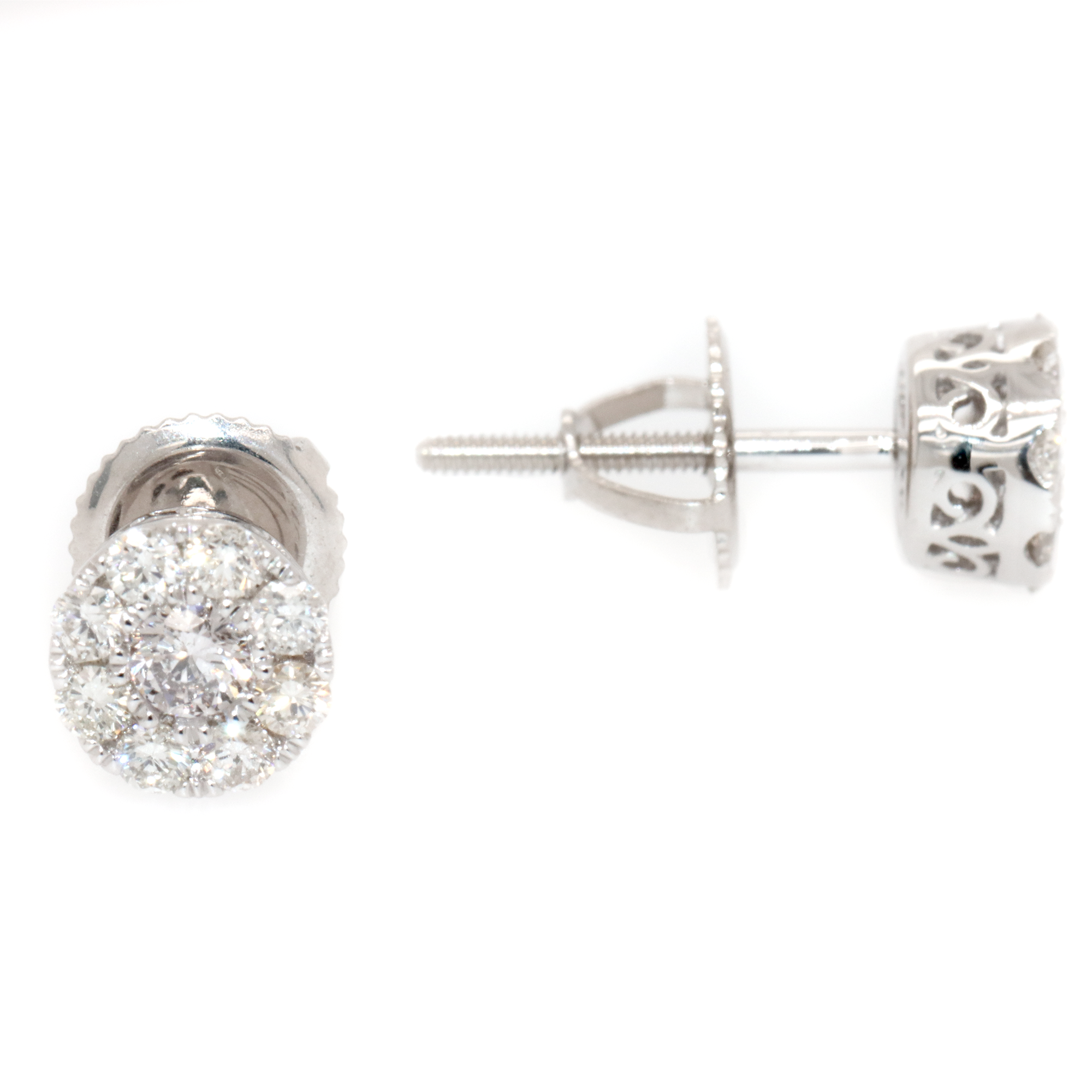 Small Diamond Cluster Earrings