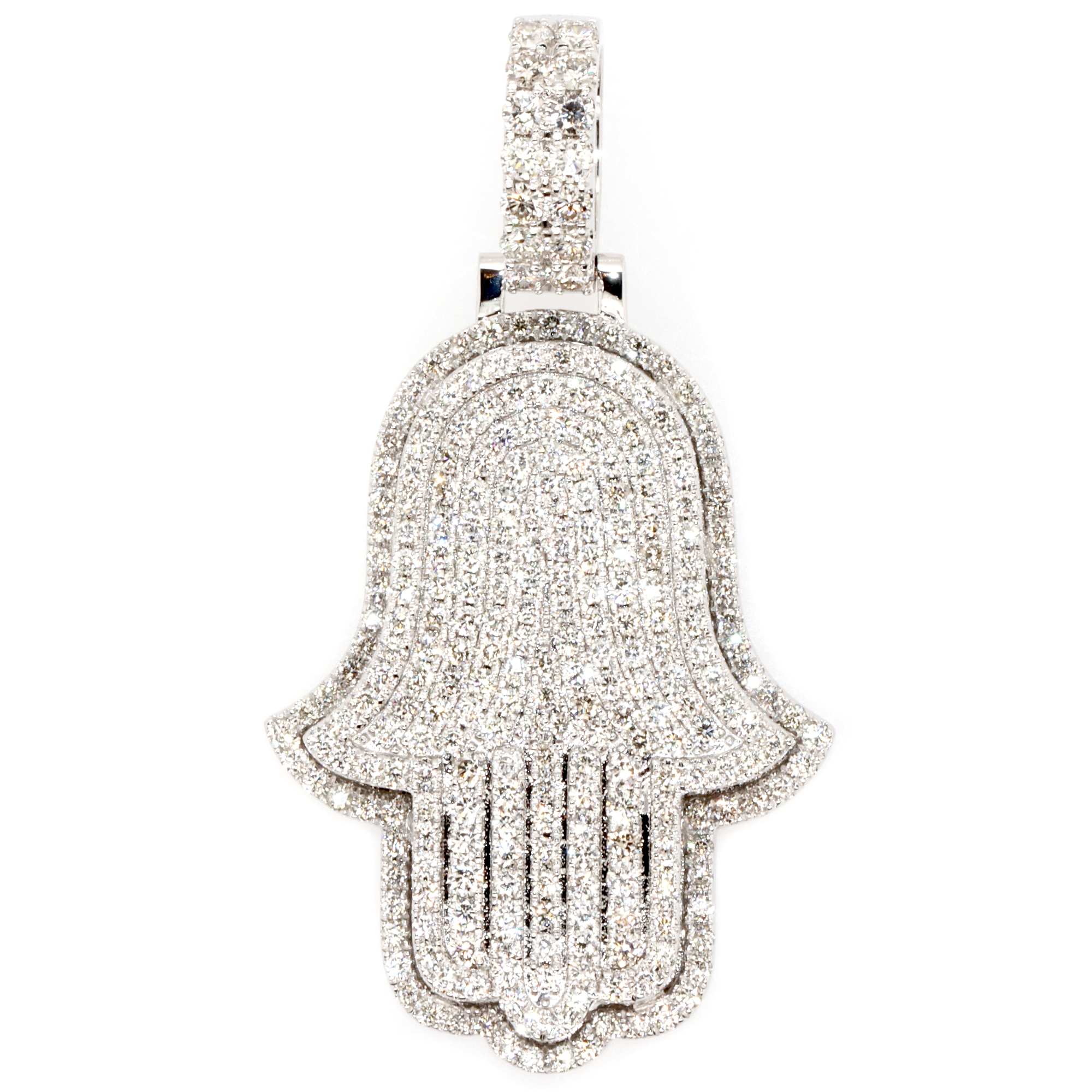 3D Diamond Hamsa Set with Chain