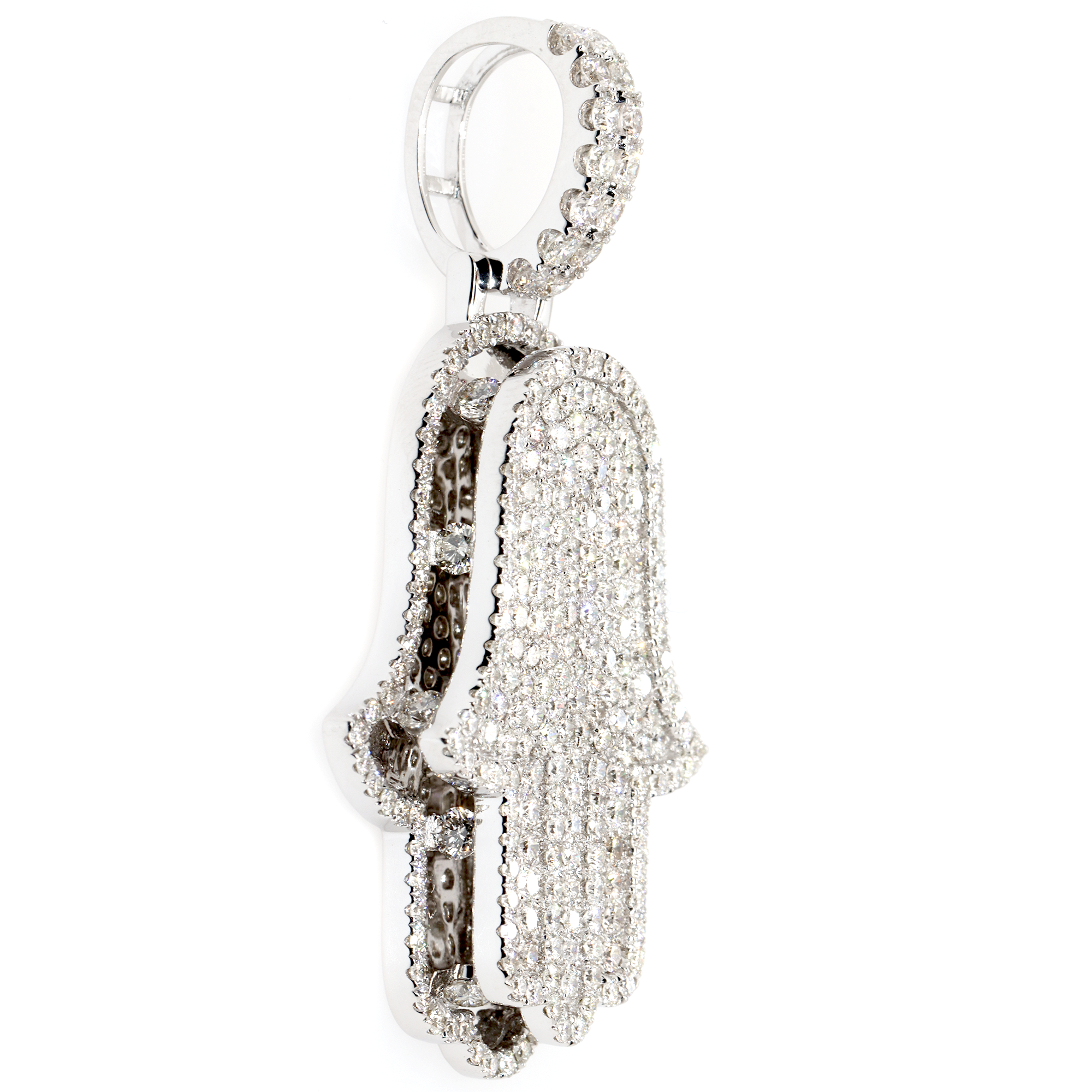 3D Diamond Hamsa Set with Chain