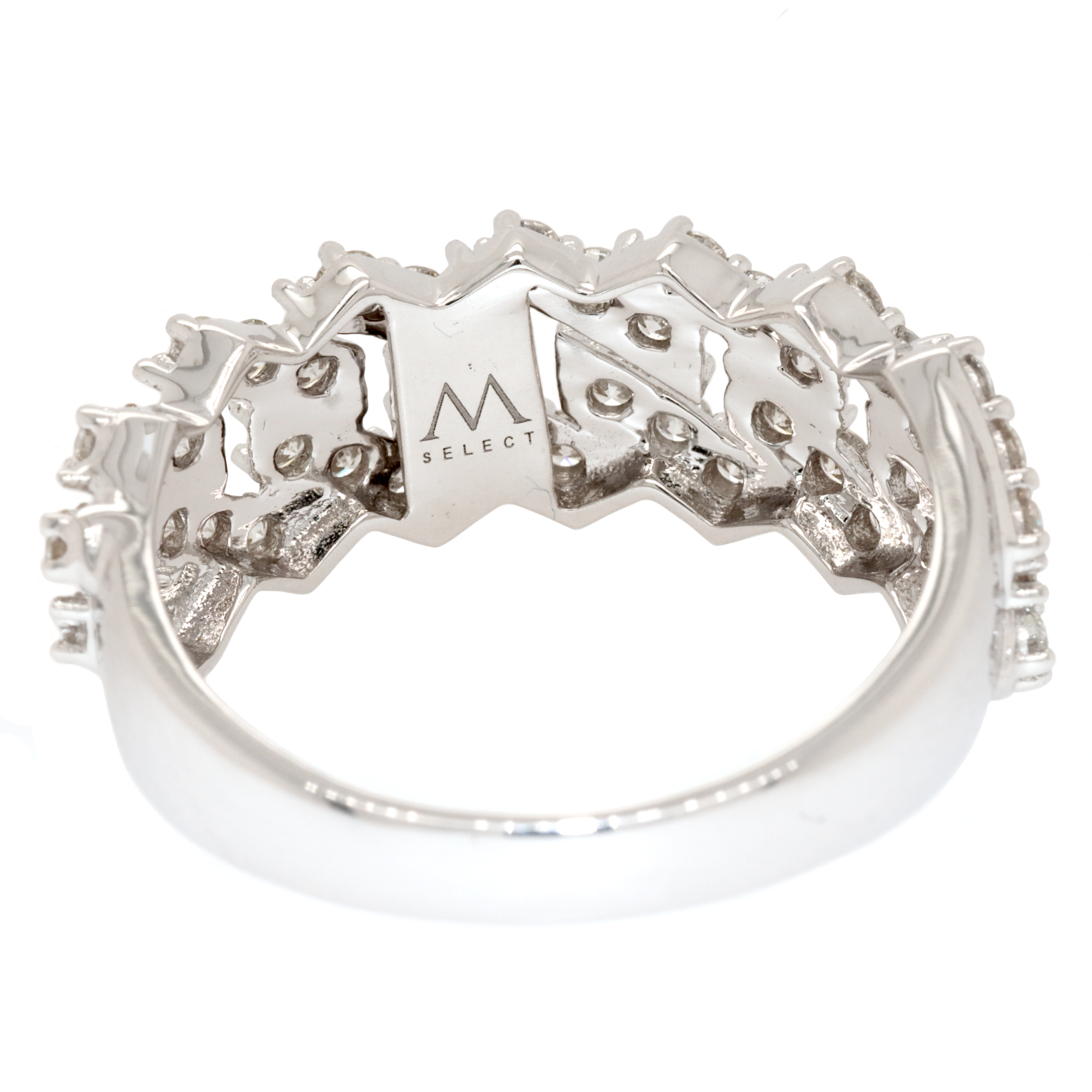 1.25ct Square Cuban Link Diamond Ring