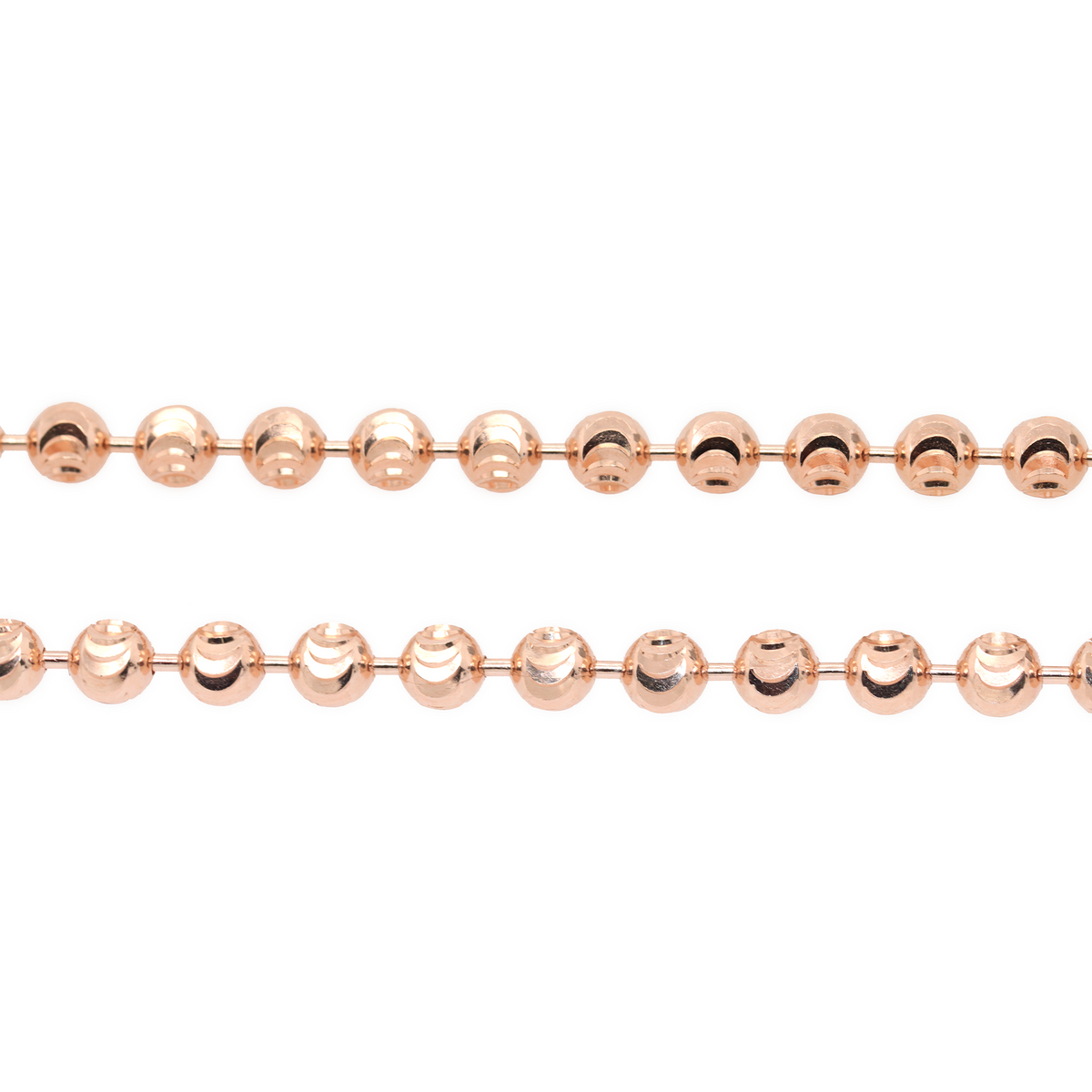 3mm 14k Rose Gold Ball Link Chain Mazza Select