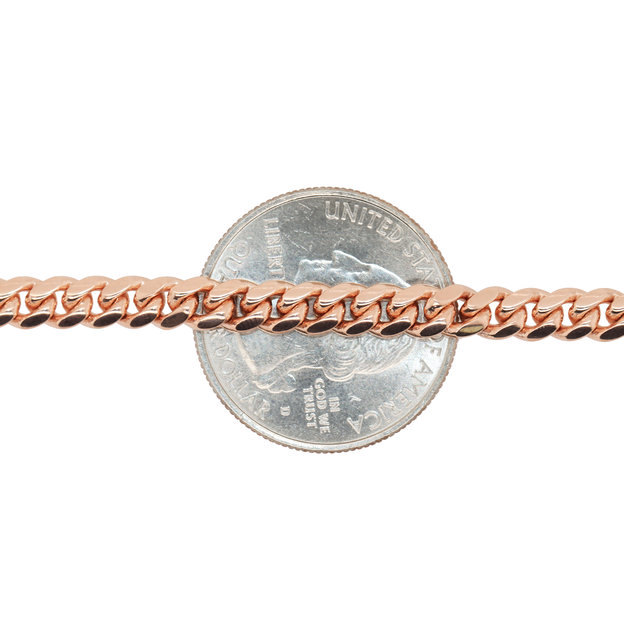 Chains 4.9mm 14k Rose Gold Cuban Link Chain Mazza Select