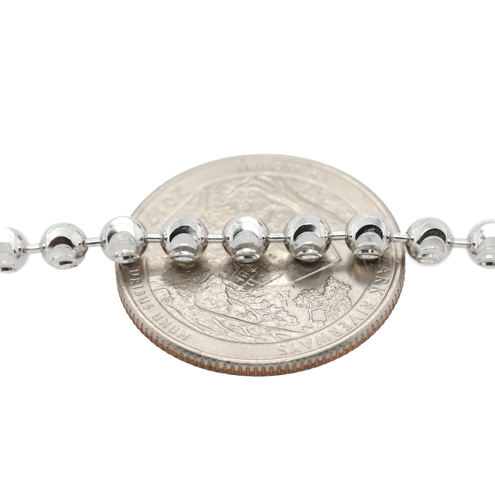 14k white gold ball chain deals
